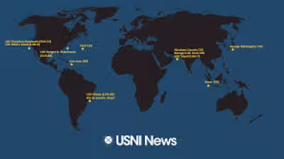 Carrier Strike Group map shows U.S. naval power at sea on May 7
