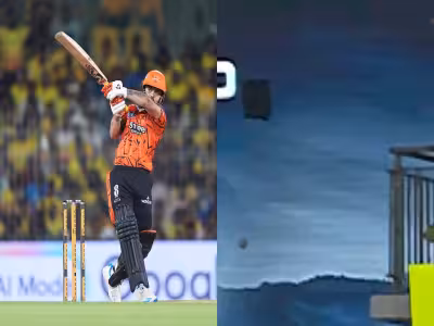 Ishan Kishan’s six sends a piece of Chepauk’s big screen to the ground