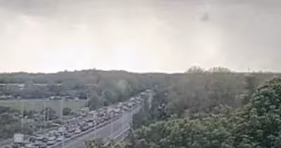 M56 Traffic: Four-mile queues after crash near Warrington as five hurt
