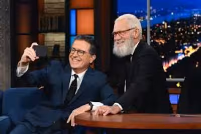 The Late Show With Stephen Colbert Jon Stewart; Steven Spielberg; David Byrne nears end