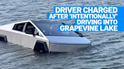 Texas man arrested after driving Tesla Cybertruck into lake to test Wade Mode