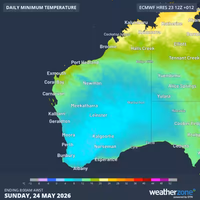 Weatherzone: Perth shivers through coldest May morning in seven years