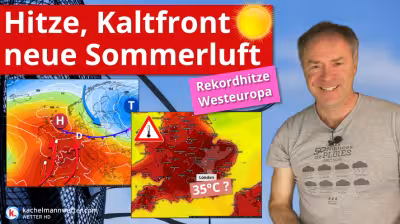 Kaltfront bremst die Hitze im Norden ab – Süden bleibt zunächst heiß