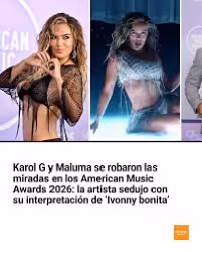 Maluma turns heads on AMAs blue carpet in gray and brown Hugo Boss suit