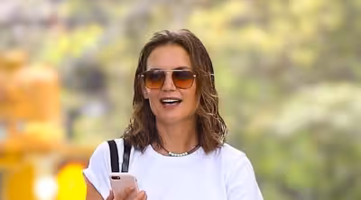 Katie Holmes' sold-out Rosie Assoulin skirt makes her April look harder to copy
