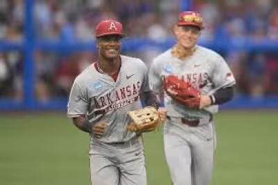 Arkansas meets Northeastern Baseball in NCAA Lawrence Regional elimination game