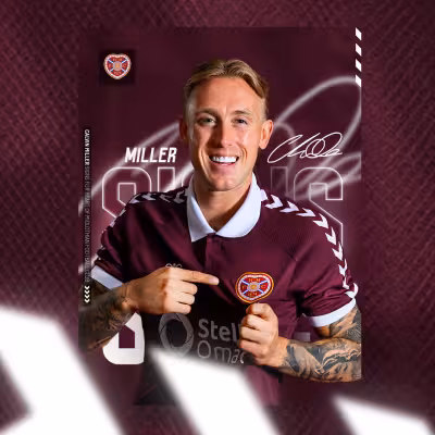 Calvin Miller joins Hearts from Falkirk on three-year deal