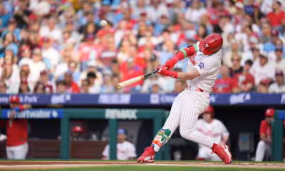 Walker Buehler watch as Harper powers Phillies past Padres 3-2