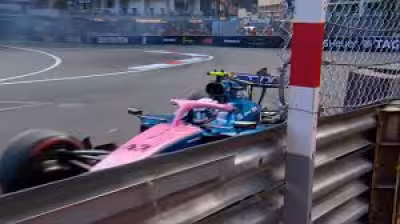 Franco Colapinto clips the wall in FP2 at the 2026 Monaco Grand Prix