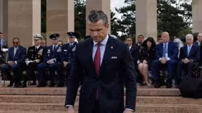 Hegseth Normandy speech turns D-Day memorial into migration attack