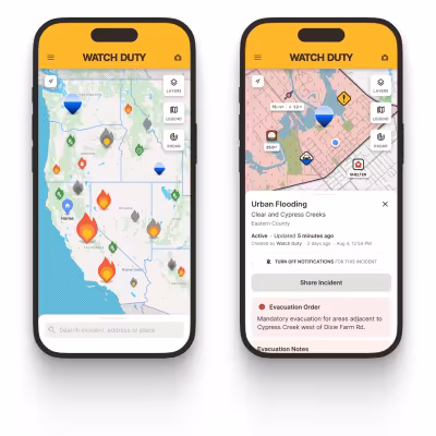 Watch Duty adds flood alerts to wildfire app in free update