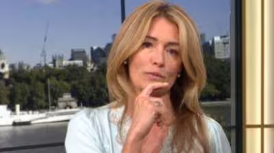 Cat Deeley wears River Island’s £36 Green Lace Trim Blouse on This Morning