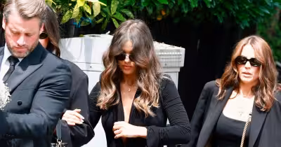 Chloe Lewis joins mourners at Jake Hall funeral in Wanstead, London