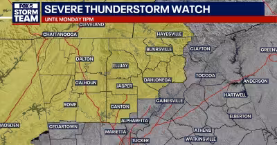 Georgia Damaging Wind Gusts Watch Covers Much of North Georgia Until 11 p.m.