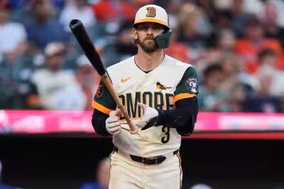 Taylor Ward returns to Angel Stadium with the Baltimore Orioles