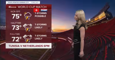 Netherlands Vs Tunisia match-day rain could disrupt Thursday plans in Kansas City