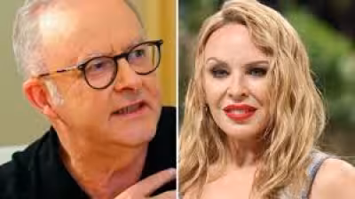 Anthony Albanese apologises for Kylie Minogue comments after podcast backlash