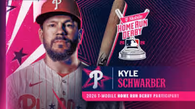 Kyle Schwarber joins Bryce Harper in Monday's Home Run Derby at Citizens Bank Park