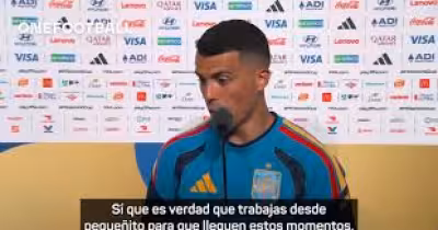 Pedro Porro scores Spain's second goal against Austria at World Cup 2026