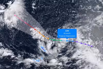 Super Typhoon Dolphin forecast as TD 12W races toward major strengthening