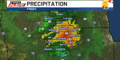 Kcrg posts Rainfall Totals So Far for Iowa after midnight update