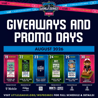 Little League World Series 2026 adds daily giveaways, Dugout birthday, app-only sweepstakes