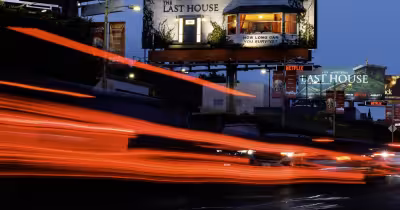 The Last House Cast billboard turns Sunset Boulevard into a live promo in West Hollywood