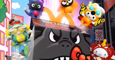 Mcdonald's Hello Kitty Happy Meal adds Godzilla toys in Aug. 18 launch