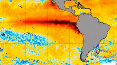 NOAA says El Niño–southern Oscillation could set a warmest-on-record fall, winter