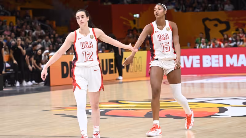 Caitlin Clark Angel Reese Friendship shines in USA quarter-final rout