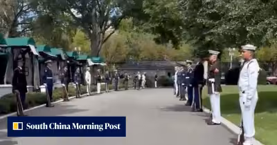 Xi Jinping ceremonial welcome drill at White House shown in new video