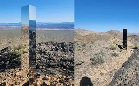 لغز يحيّر الشرطة.. اكتشاف عمود غامض برّاق في لاس فيجاس