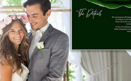 عروسان يتعرضان لانتقادات بسبب طلب غريب فى دعوة حفل الزفاف