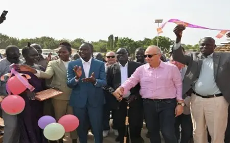 بال .. وزير الري يفتتح عملية إنشاء محطة قياس المناسيب بمدينة بور بولاية جونجلي جنوب السودان