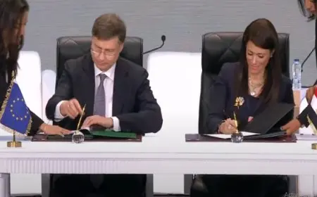 الرئيس السيسي ورئيسة المفوضية الأوروبية يشهدان توقيع مذكرة تفاهم بقيمة مليار يورو