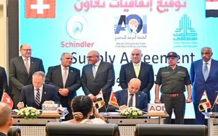 توقيع اتفاقية تعاون لتوريد وتجميع واختبار تشغيل المصاعد في مصر