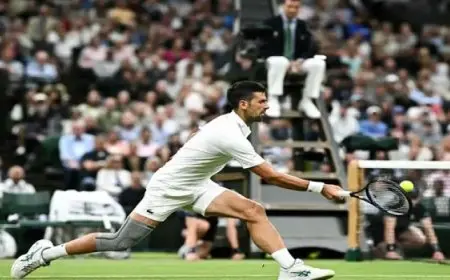 ديوكوفيتش يكتسح رونه في بطولة ويمبلدون المفتوحة للتنس