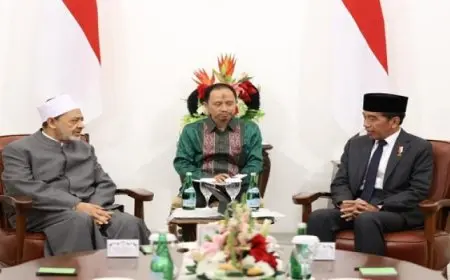 رئيس إندونيسيا يستقبل شيخ الأزهر في القصر الرئاسي بالعاصمة جاكرتا