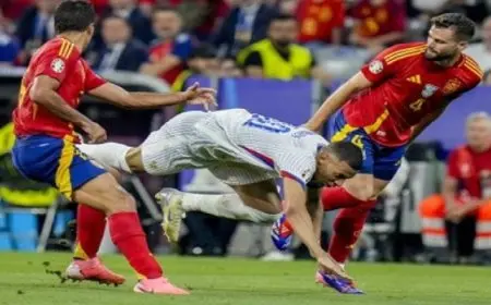 إسبانيا تتألق وتتأهل لنهائي اليورو بعد فوزها على فرنسا 2/ 1