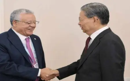 المستشار الدكتور حنفي جبالي يلتقي رئيس اللجنة الدائمة للمجلس الوطني لنواب الشعب الصيني