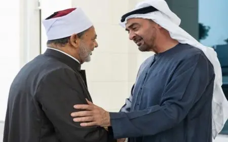 بال ..الرَّئيس الإماراتي يستقبل شيخ الأزهر ويبحثان تأصيل الحوار الحضاري والتَّعايش بين الثقافات