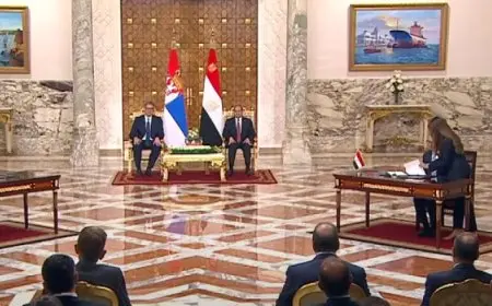 الرئيس السيسي ونظيره الصربي يشهدان توقيع عدد من اتفاقيات التعاون بين البلدين
