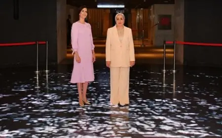 قرينة رئيس الجمهورية وسيدة صربيا الأولى تزوران المتحف القومي للحضارة