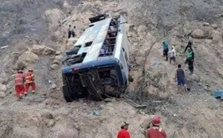 مصرع وإصابة 42 شخصا جراء سقوط حافلة في بيرو