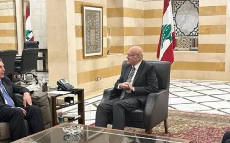 ميقاتي والمبعوث الروسي يبحثان الوضع في جنوب لبنان وقطاع غزة