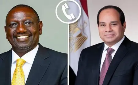 الرئيس السيسي ونظيره الكيني يبحثان هاتفيًا الموضوعات المطروحة على الساحة الأفريقية