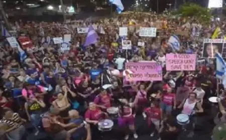 تجدد الاحتجاجات الضخمة في تل أبيب ضد حكومة نتنياهو