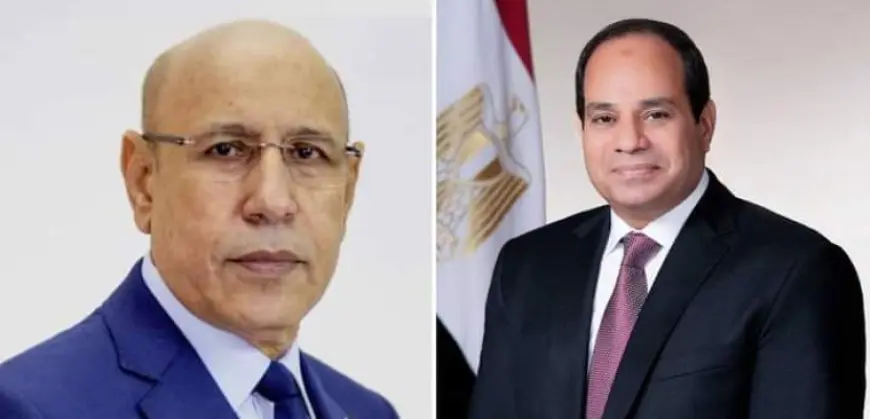 الرئيس السيسي يجري اتصالاً هاتفياً بنظيره الموريتاني لتهنئته بإعادة انتخابه رئيساً