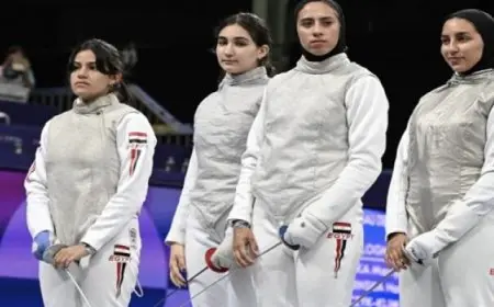 منتخب مصر لسيدات سلاح الشيش يحقق المركز الثامن في أولمبياد باريس