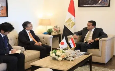 وزير الصحة يستقبل السفير الياباني لدى مصر لبحث التعاون في القطاع الصحي وملف التنمية البشرية